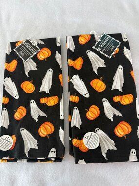 Kay Dee Halloween Ghost Kitchen Tea Towels Set of 2